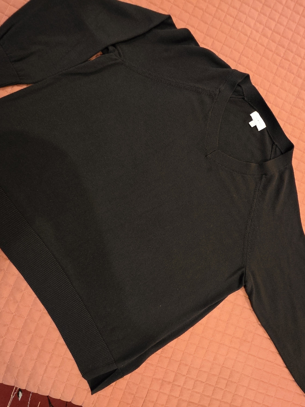 Lucky Brand Women's Black V-Neck Sweater XL